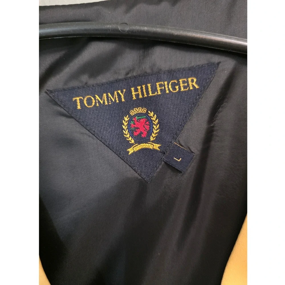 Tommy Hilfiger Jester Vest Mens Large Yellow Black Excellent Vintage 90s‎ Satin